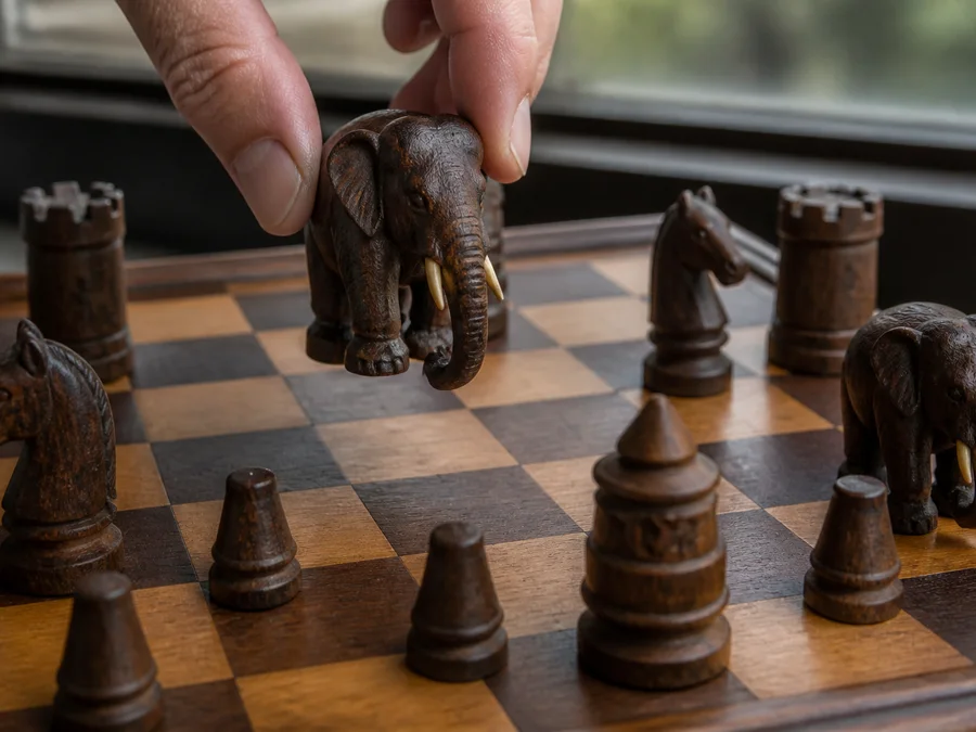 Shatranj versus AI with multiple levels, hints, undo, and replay